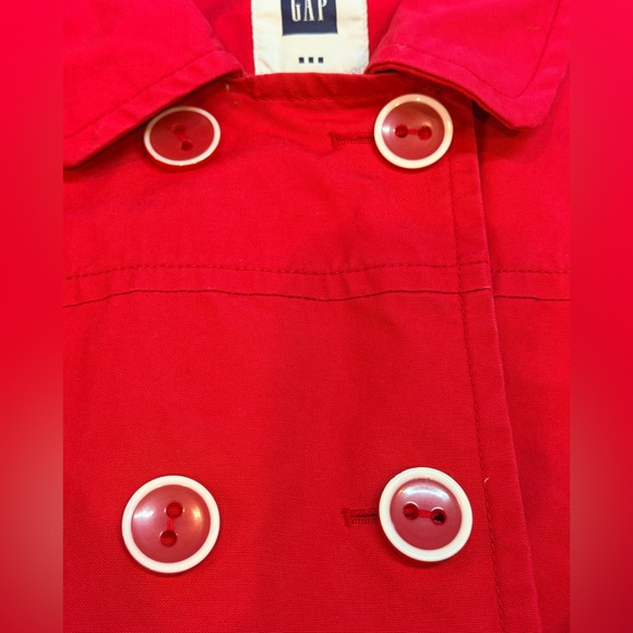 GAP Red Double Breasted Coat Jacket Women’s Size M - Picture 9 of 14